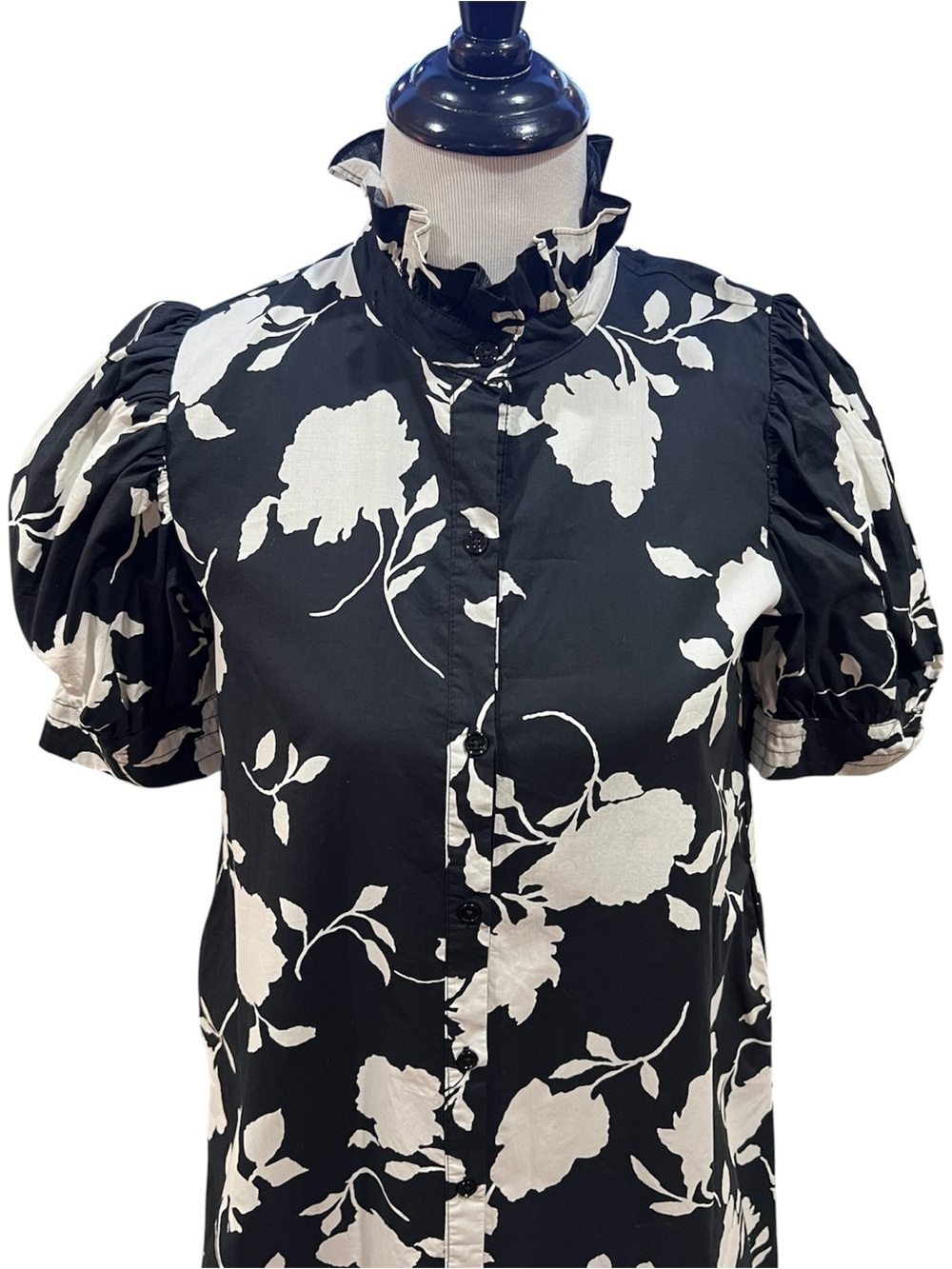 Tuckernuck Hyacinth House Black & White Floral Louisa Dress Size Small - Picture 5 of 8